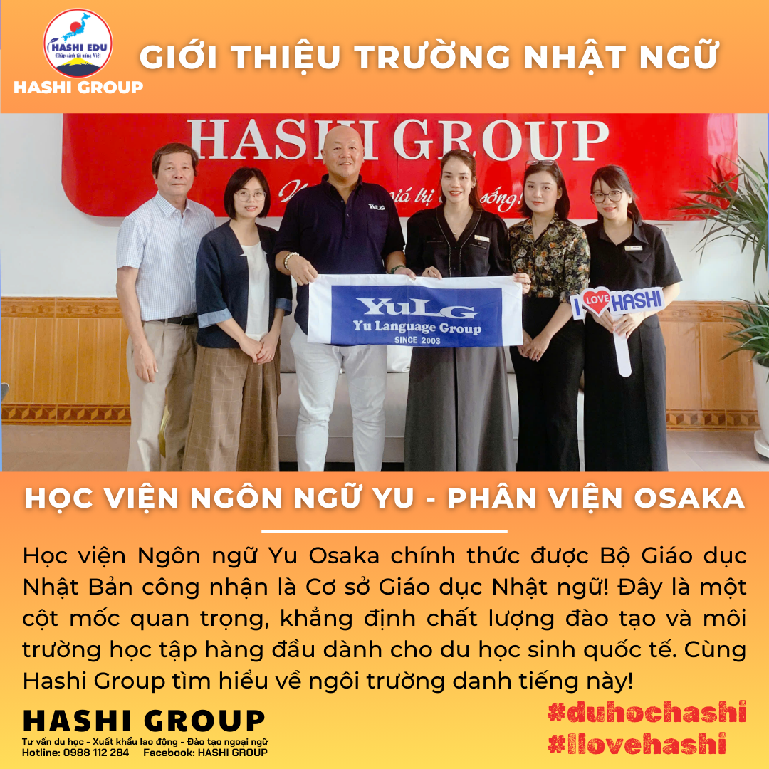 TRƯỜNG NHẬT NGỮ YU LANGUAGE - PHÂN VIỆN OSAKA TUYỂN SINH KỲ THÁNG 4 NĂM 2026