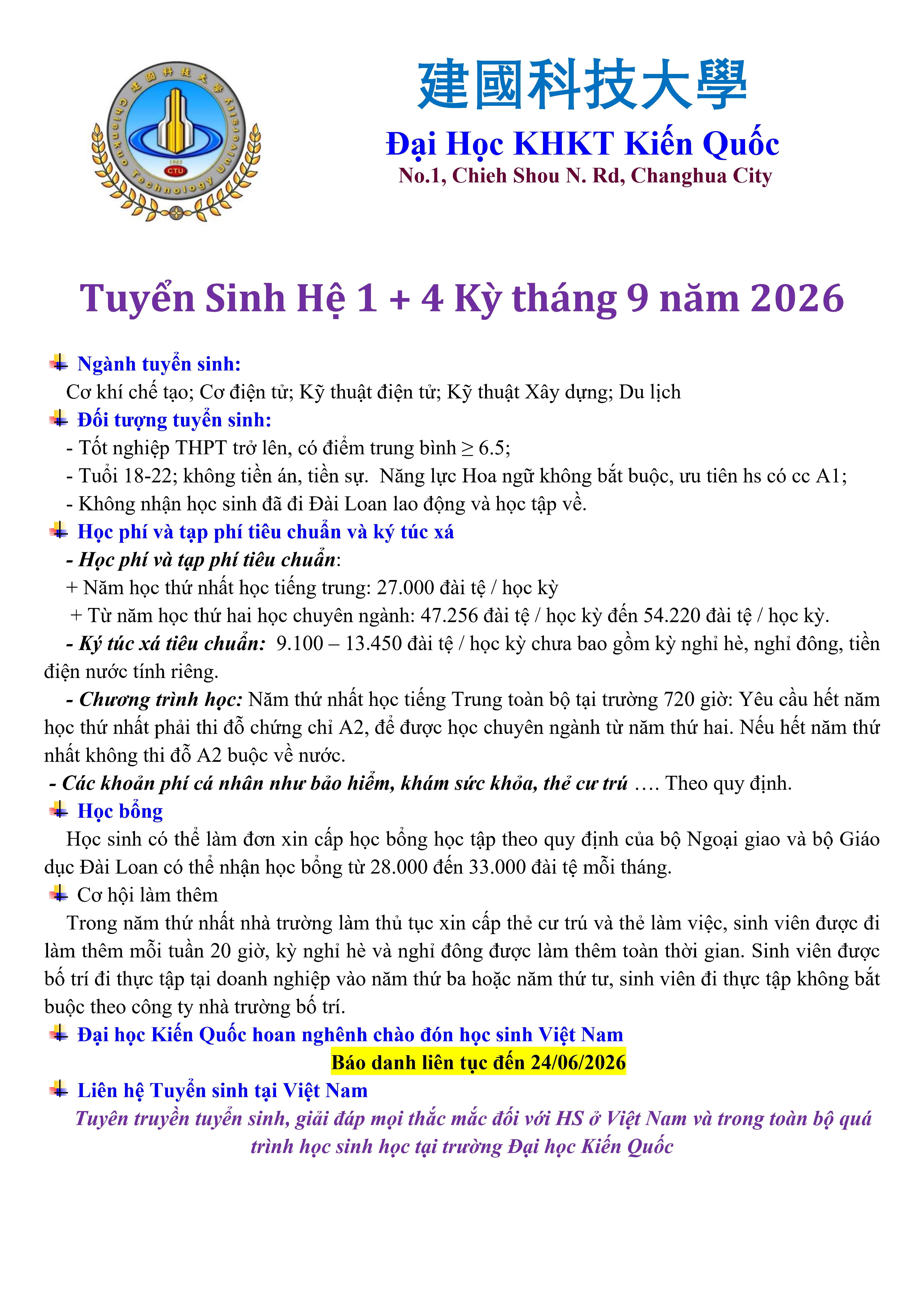 ĐH KHKT KIẾN QUỐC